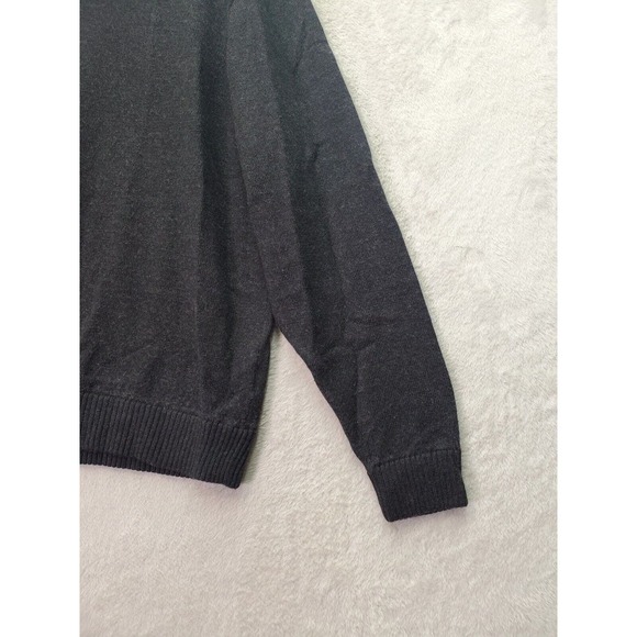 Joseph & Feiss Sweater Mens Large Dark Gray Wool Long Raglan Sleeve Turtleneck - Picture 5 of 8